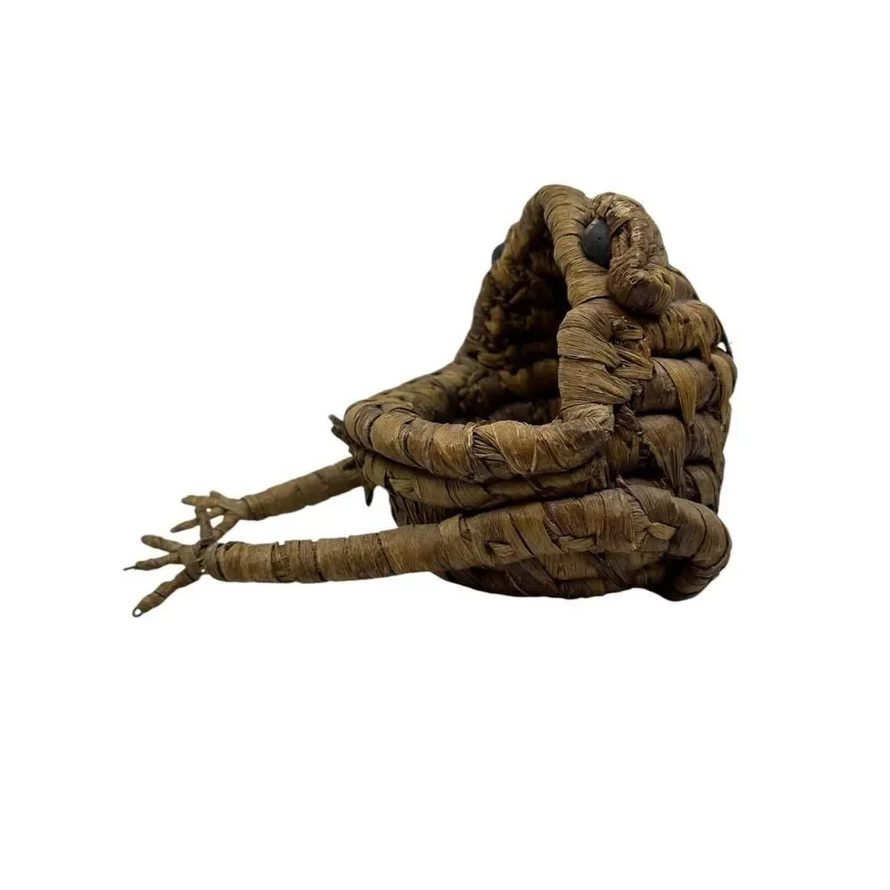 Vintage Wicker Storage Basket in the Shape of a Frog Big Mouth Wide Open‎ LARGE
